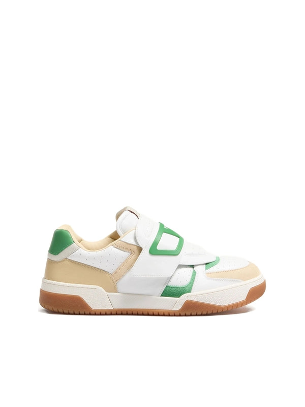 Valentino White Beige Low Top Sneakers