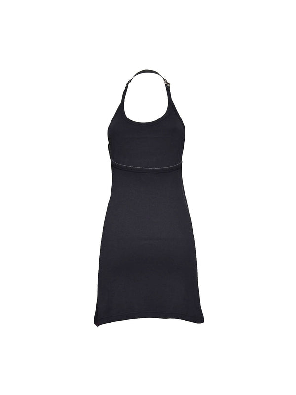 Buckle Halterneck Mini Dress