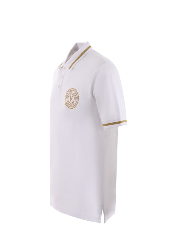 V Emblem Embroidery Polo Shirt