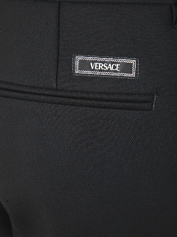 Back Logo Patch Wool Pants