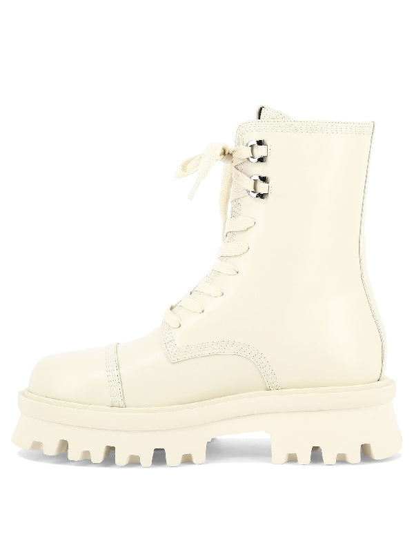 Gancini Eyelet Chunky Sole Combat Boots