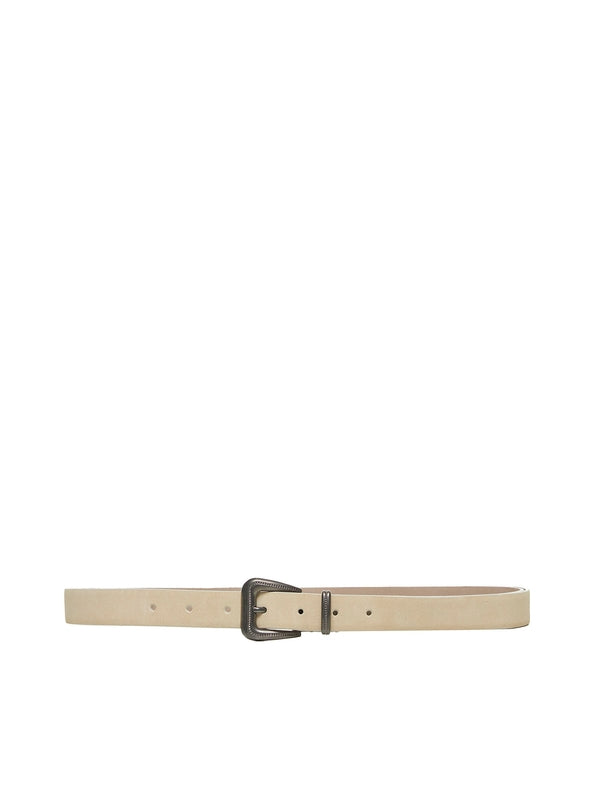 Beige Leather Belt