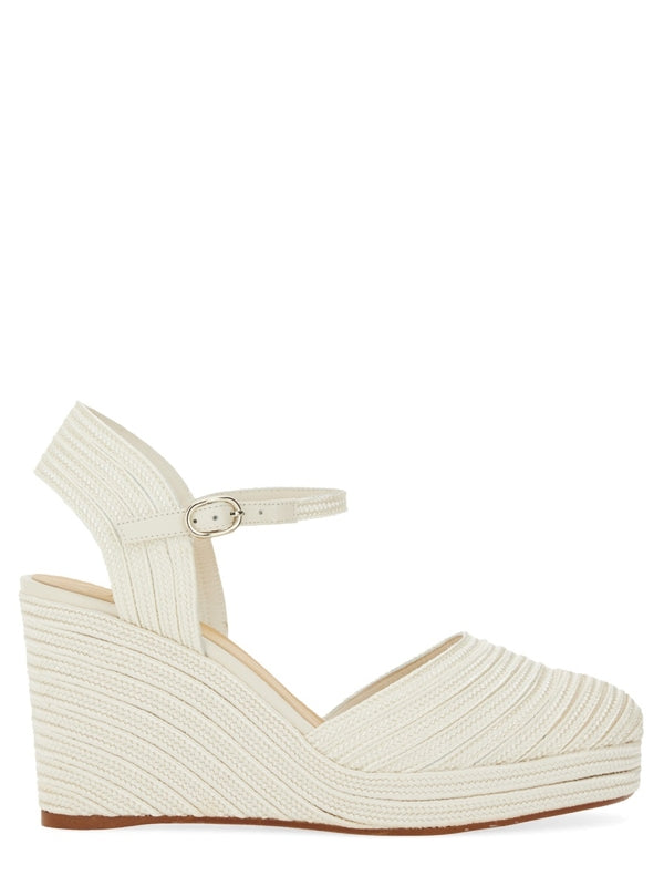 Castañer White Wedge Sandals