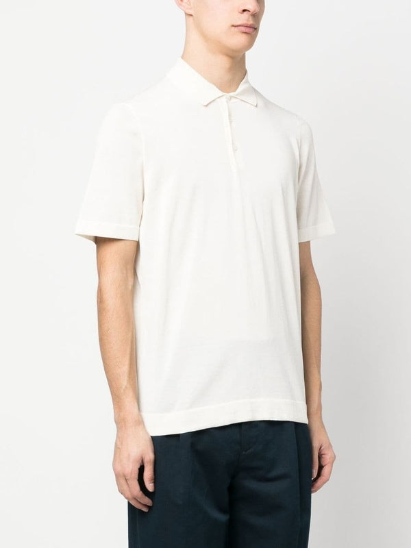 White Cotton Polo T-Shirt