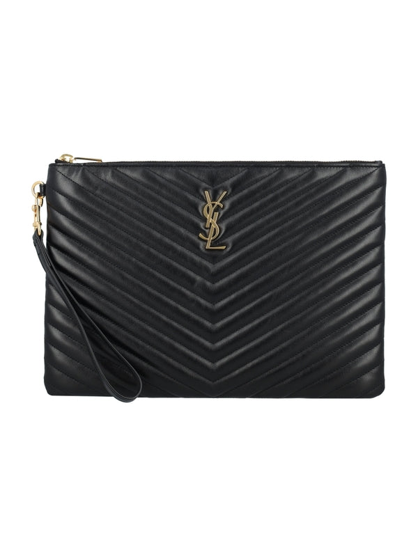 Cassandra Matlasse Leather Clutch Bag