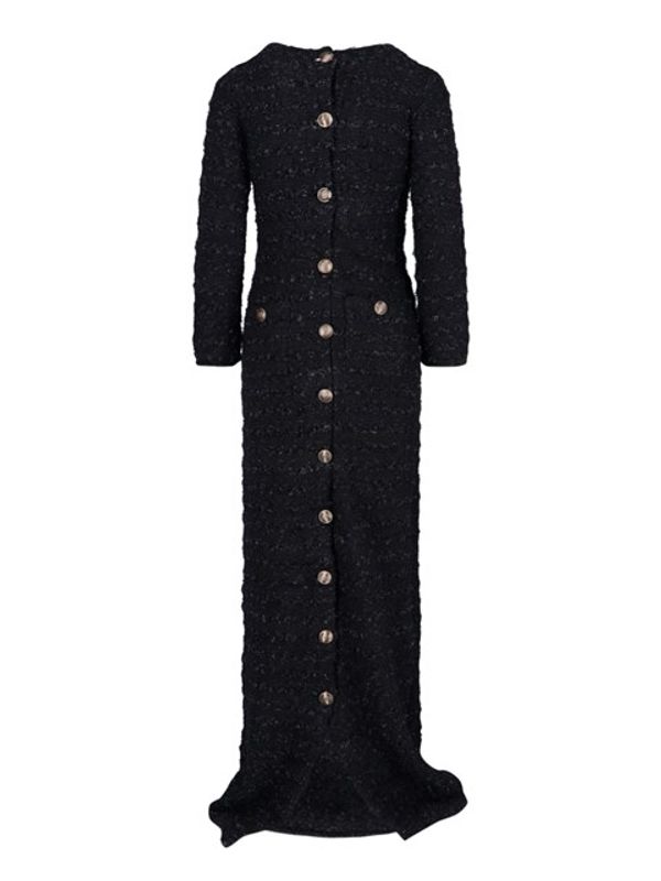 Wool Tweed Back To Front Maxi Dress