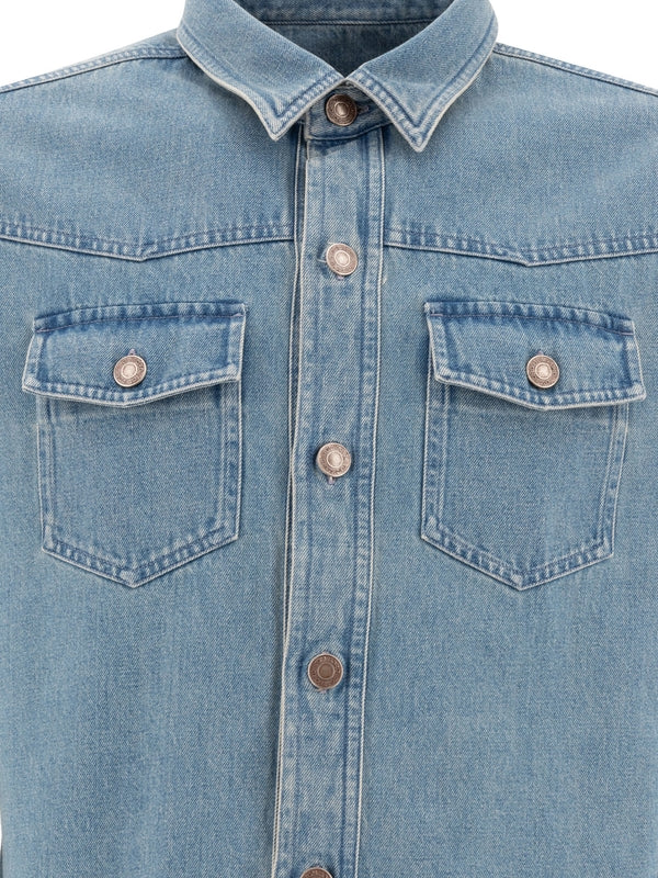 Western Double Pocket Denim Shirt