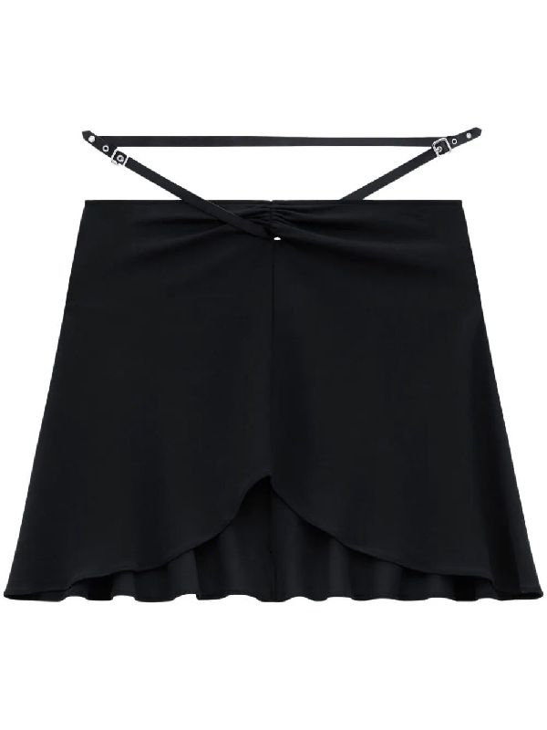 Strap Detail Drape Skirt