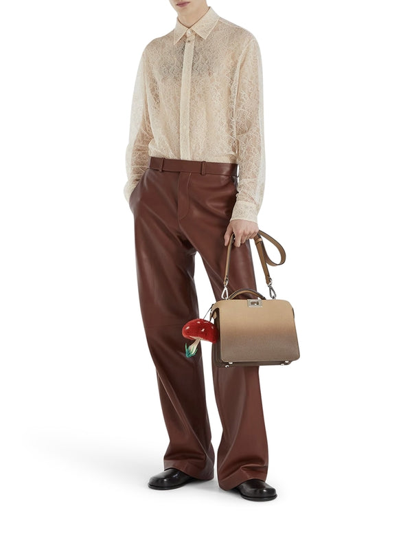 Fendi Peekaboo I See U Small Beige Brief Case