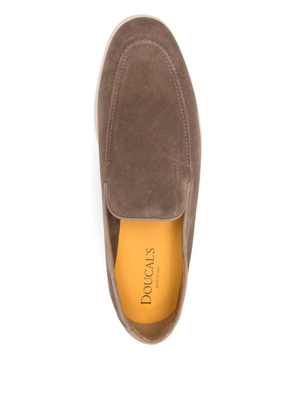 Round Toe Suede Loafers