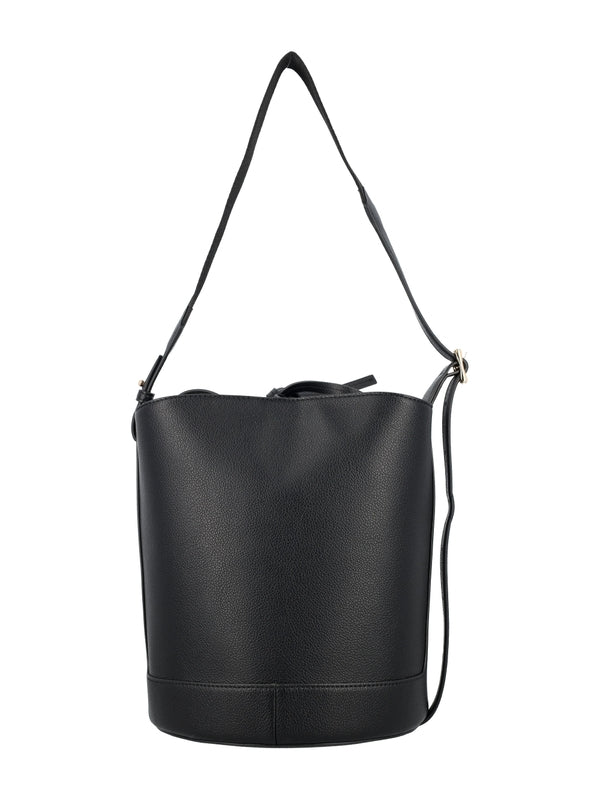 Ana Logo Leather Bucket Bag