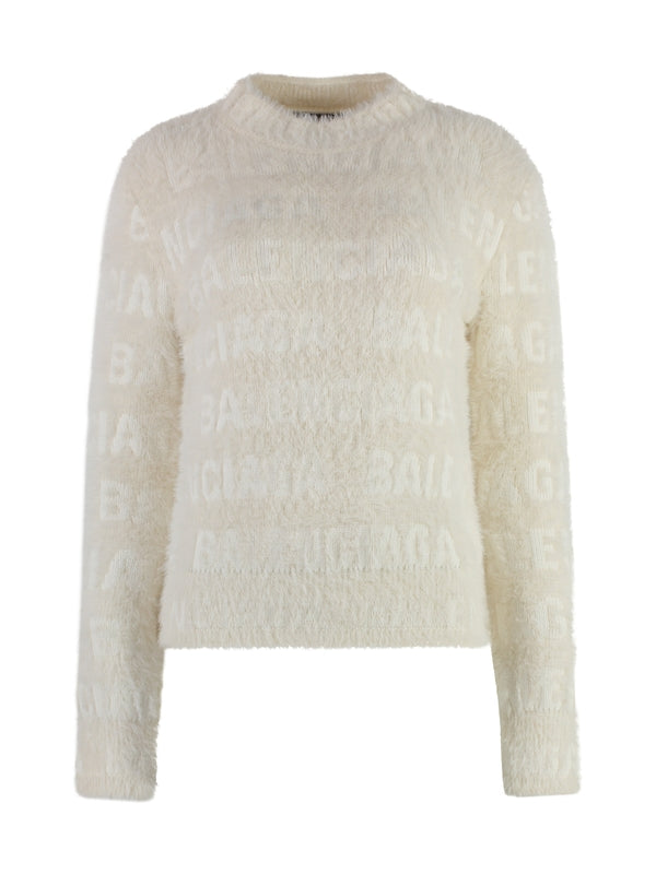 Allover Logo Jacquard Wool Blend
  Knit