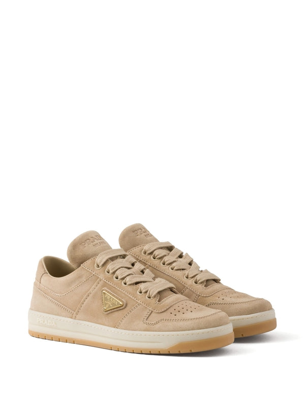 PRADA - Triangle Logo Suede Low Top Sneakers - Jente