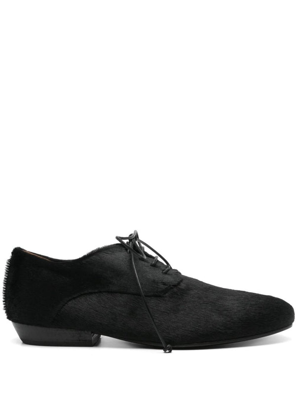 Black Leather Lace-up Shoes