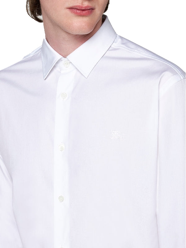 White Cotton Blend Shirt