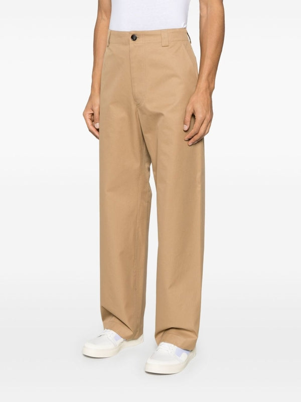 Beige Cotton Pants