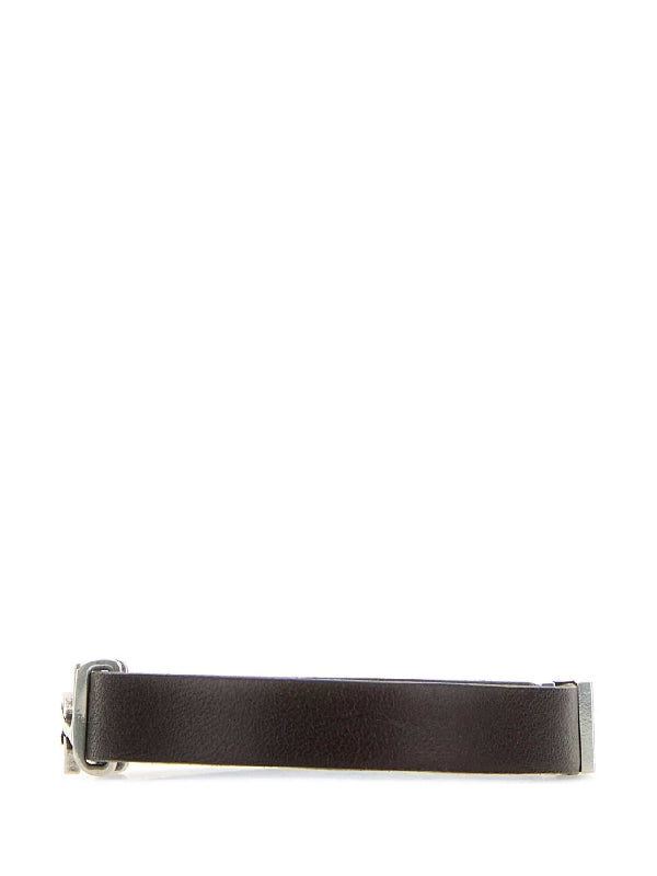 Cassandra Logo Leather Bracelet