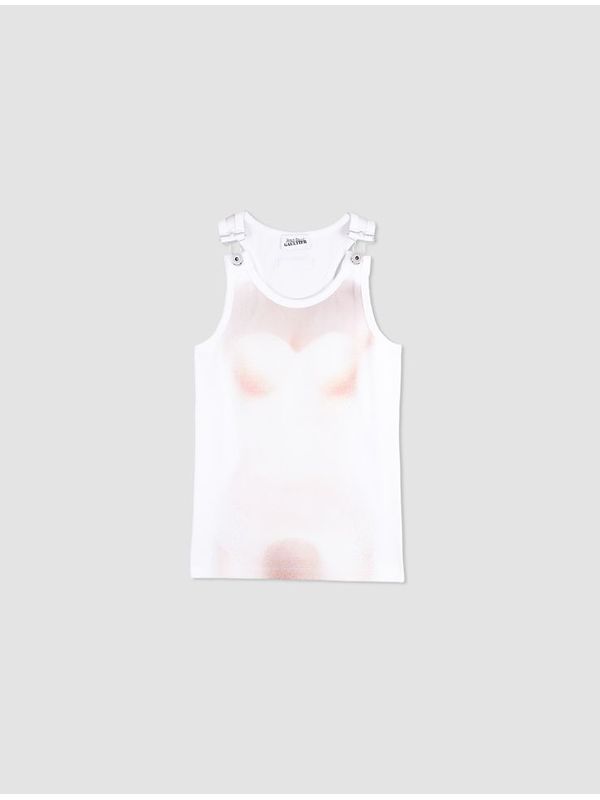 Graphic Printing Buckle Sleeveless Top