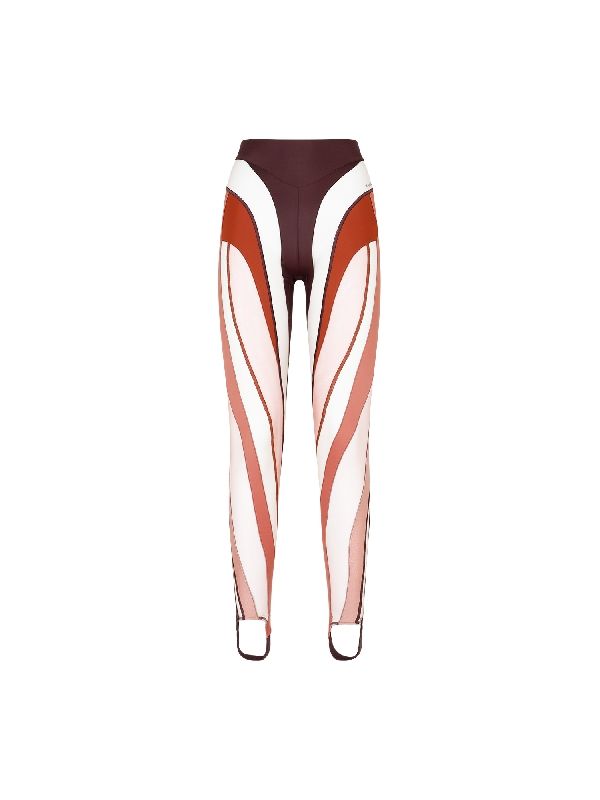 Sheer Spiral Stirrup Leggings