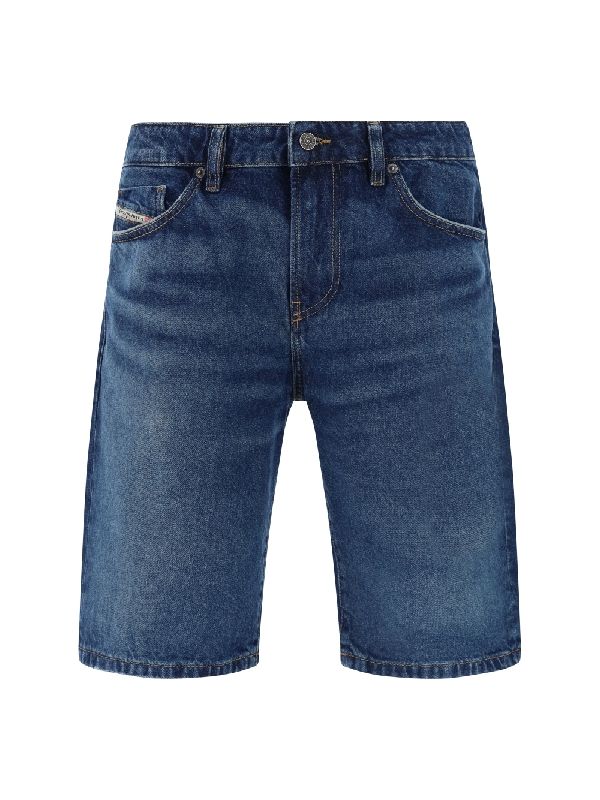 Slim Fit Cotton Washing Denim Shorts