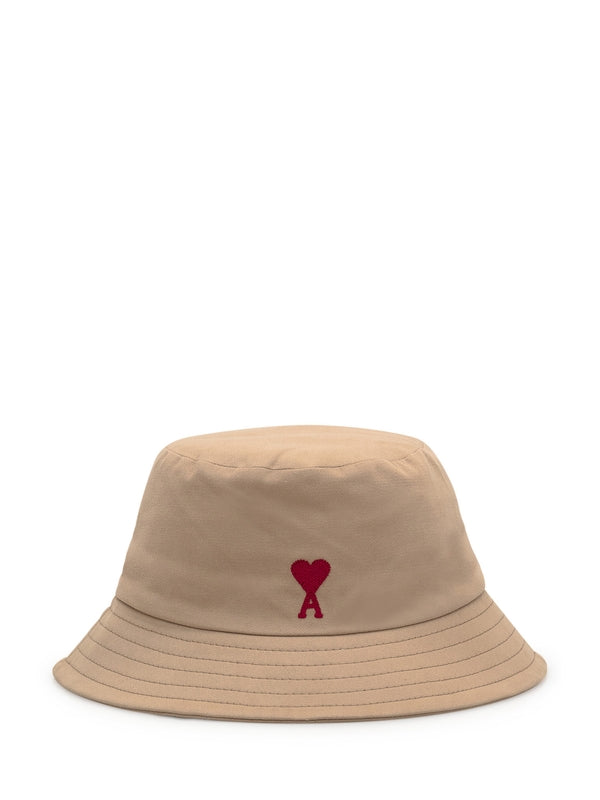 Heart Logo Embroidery Cotton Bucket Hat