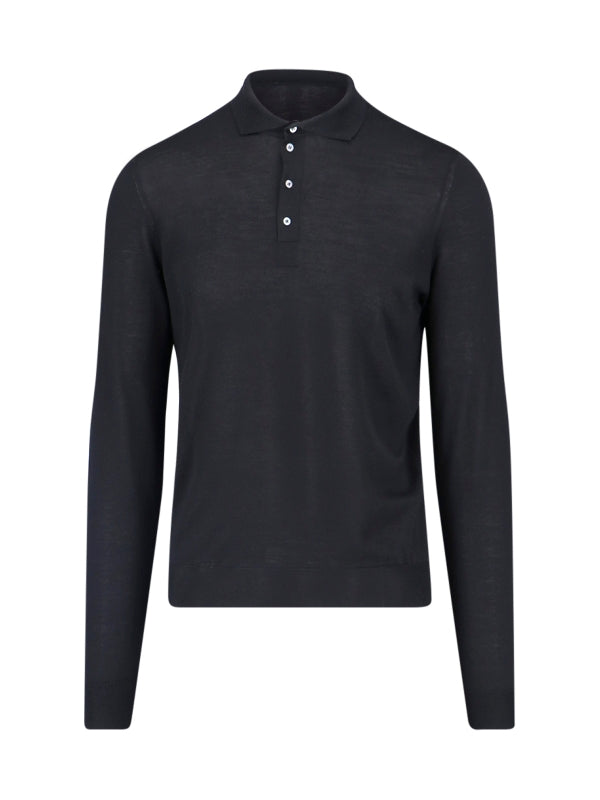 Wool Knit Polo Shirt