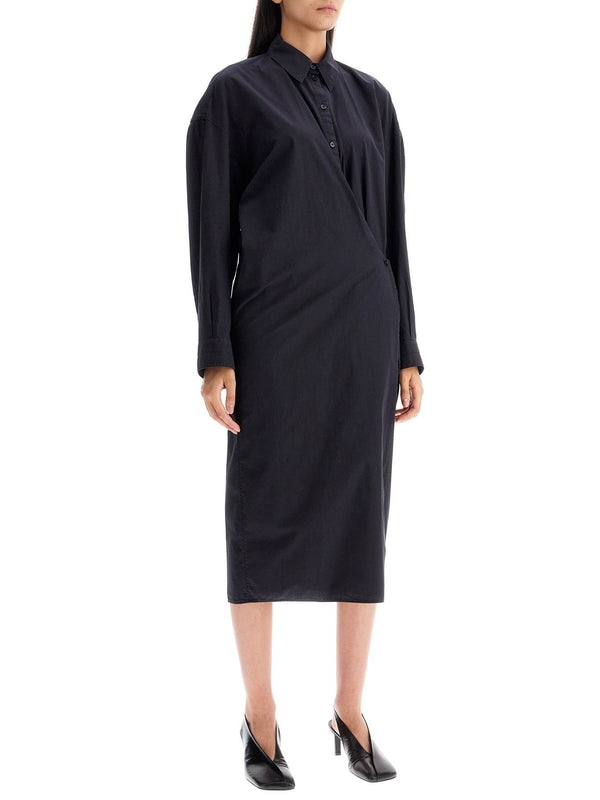 Asymmetric Cotton Shirt Dress