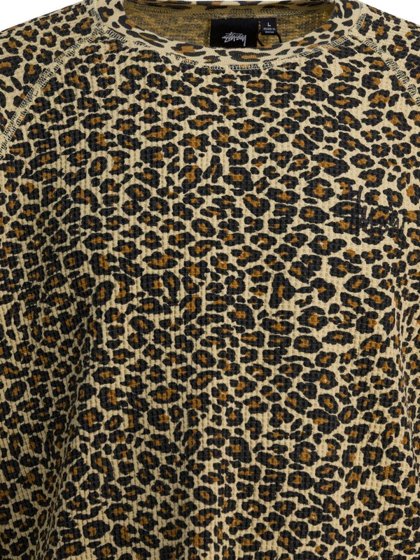 Stussy Brown Leopard Long Sleeve