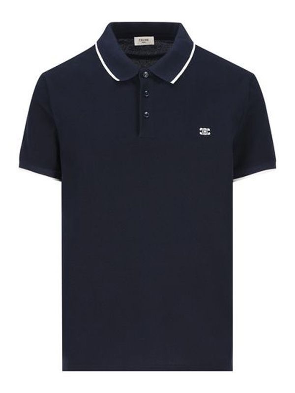Triomphe Logo Embroidered Polo Shirt