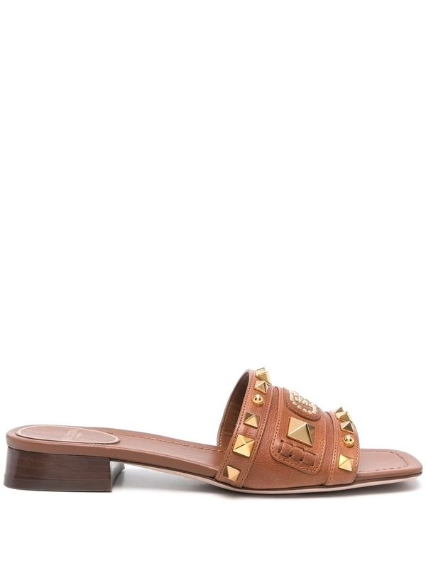 Rockstud Mule
  Leather Slide