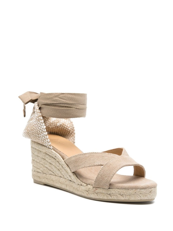 Beige Wedge Sandals