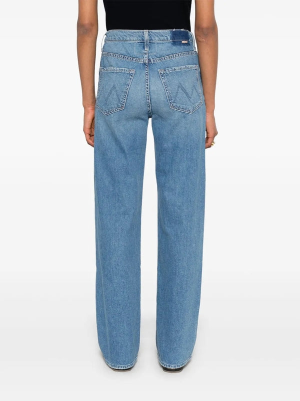 Straight Cotton Denim Pants