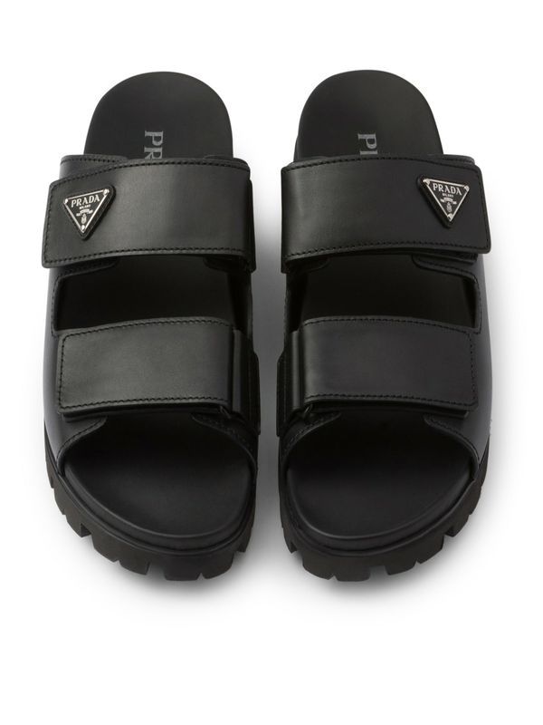 Triangle Logo Velcro Calfskin
  Sandals