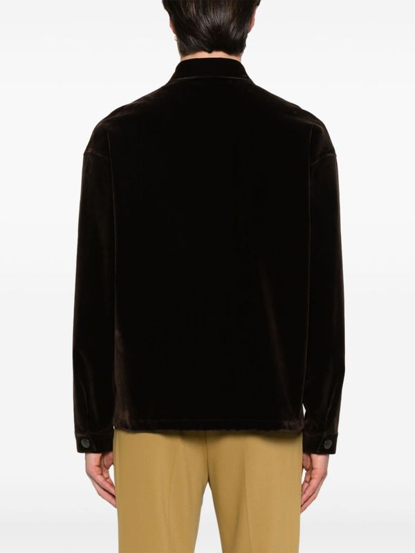 Triangle Logo Velvet Shirt