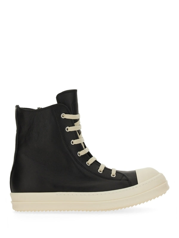 Rick Owens Black High Top Sneakers