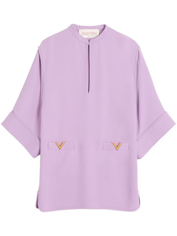 V Logo Pocket
  Silk Mini Dress