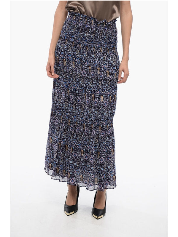 Allover Print Long Skirt