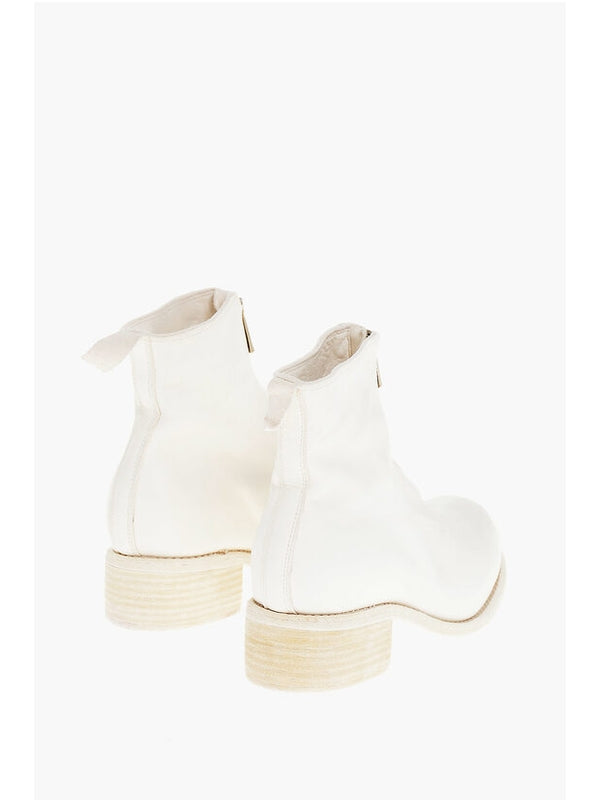 Guidi White Ankle Boots