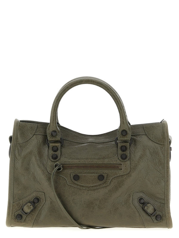Balenciaga City Small Green Tote Bags