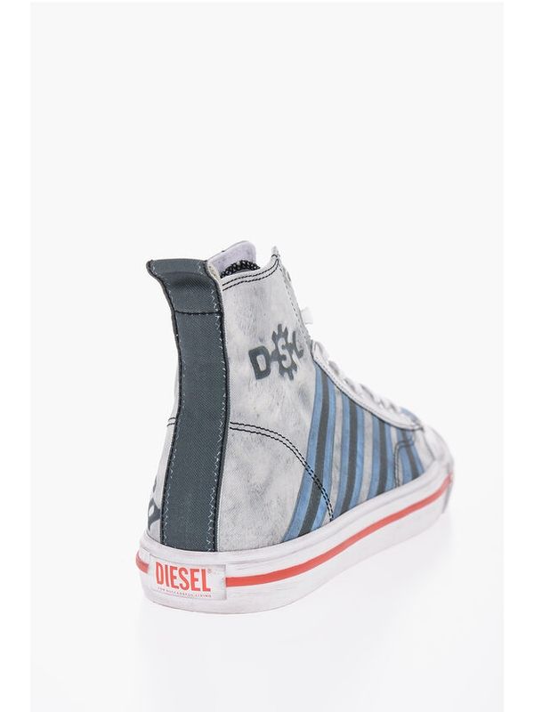 Printing Detail High-Top Sneakers