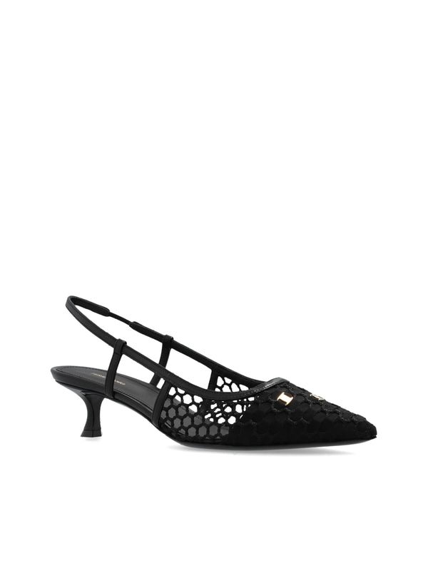 Klizia Bow Openwork Sandal Heels