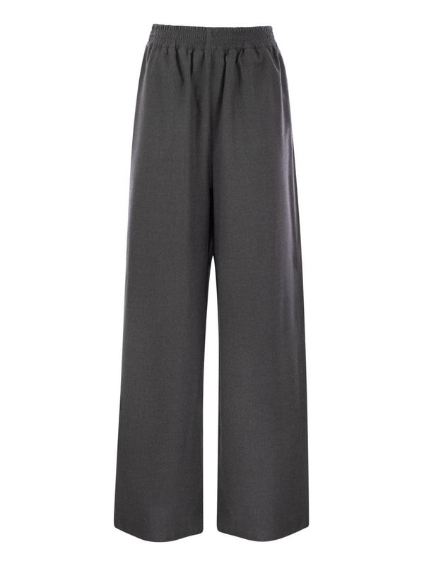 Wide Banding Wool Pants