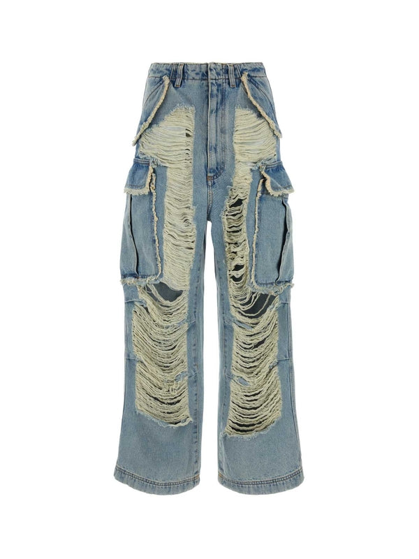 Distress Denim Pants