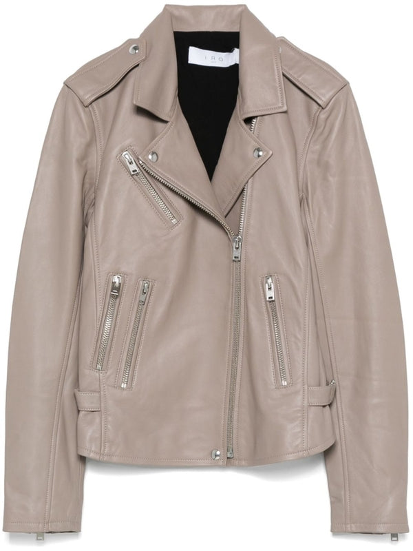 Zipper Leather Biker Jacket