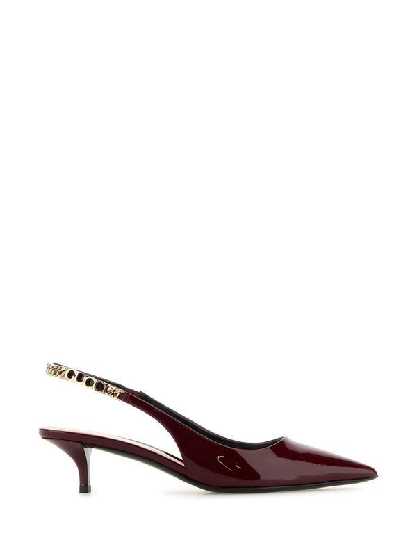 Signoria Logo Chain Slingback Heels