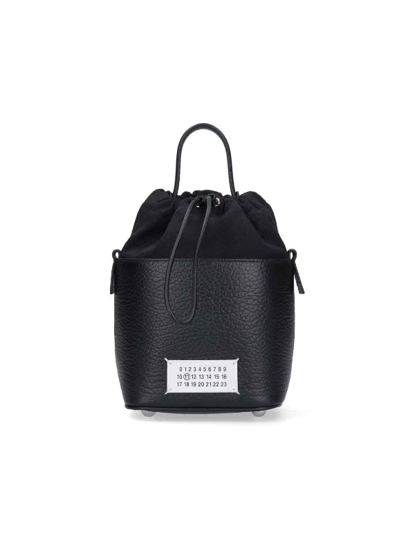 5ac Number Logo Leather Small Bucket Bag