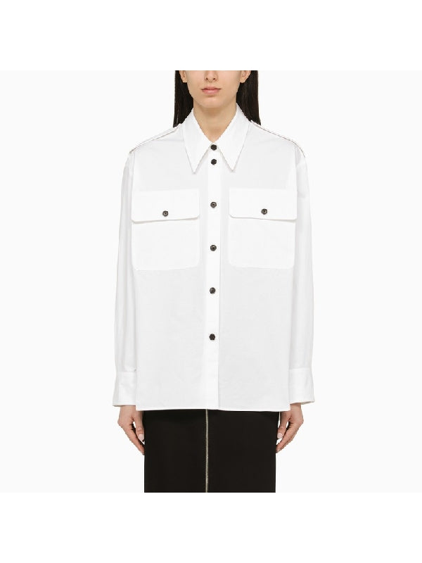 ミサ フラップポケット コットンシャツ