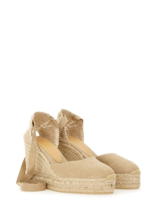 Castañer Beige Wedge Sandals