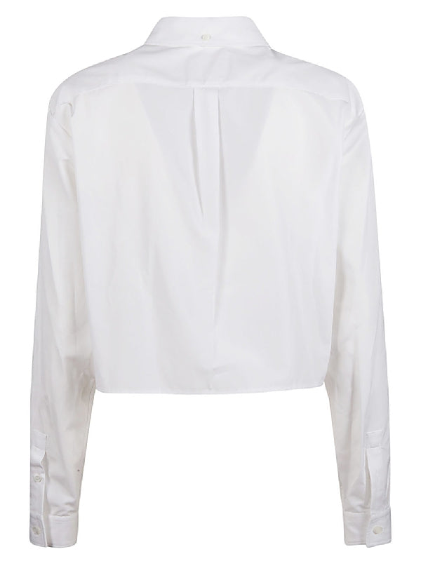 4g Plaque Cotton Crop Shirt