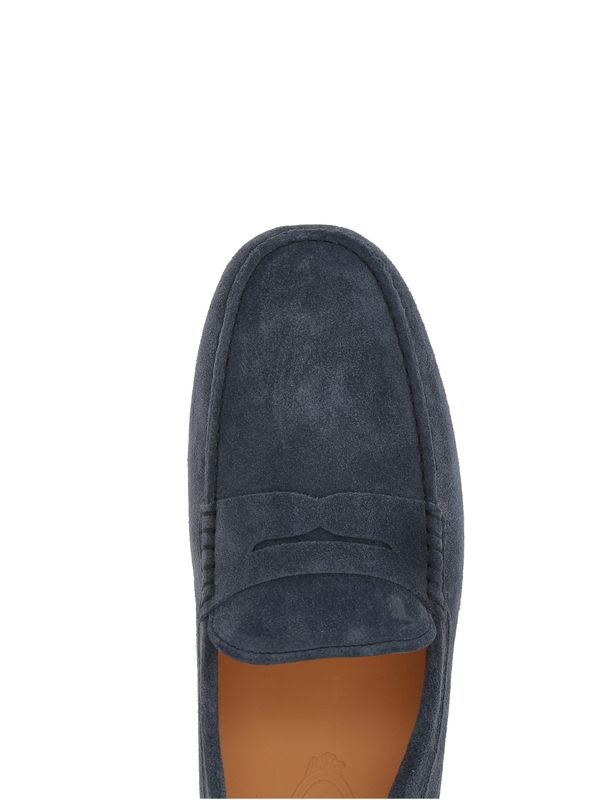 Pebble-Tab Suede Driving Shoes